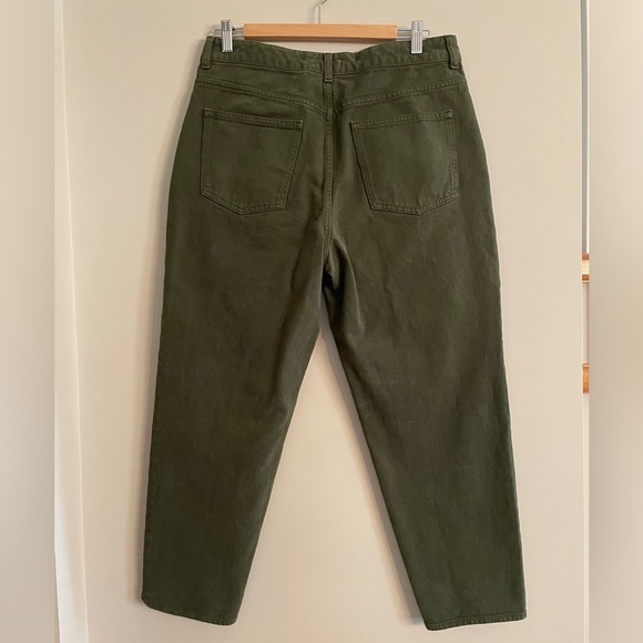🇬🇧 ME+EM cropped olive jeans/canvas pants - Picture 6 of 12
